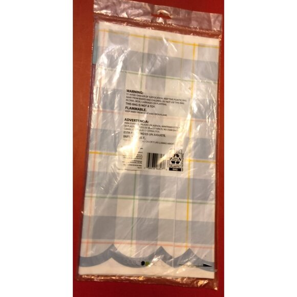 2 Blue Plaid Tablecloths table Cover Party Picnic - Picture 2 of 4